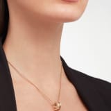 B.zero1 necklace with 18 kt rose gold chain and 18 kt rose gold round pendant set with pavé diamonds on the edges 350052 image 5