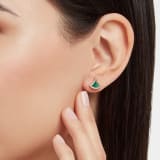 DIVAS' DREAM stud earrings in 18 kt rose gold set with malachite inserts and pavé diamonds. 359018 image 1
