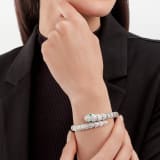 Serpenti 18 kt white gold bracelet set with pavé diamonds (4.19 ct) and two emerald eyes (0.26 ct) BR858734 image 3