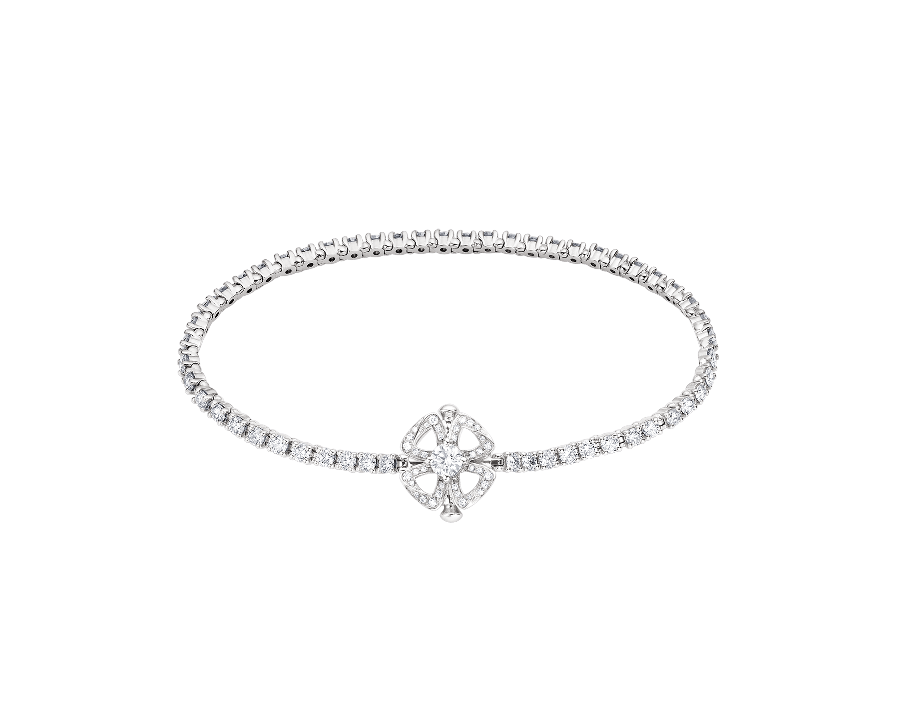 Fiorever 18 kt white gold bracelet set with brilliant-cut diamonds (2.61 ct) and pavé diamonds (0.09 ct). Large size BR859289 image 1