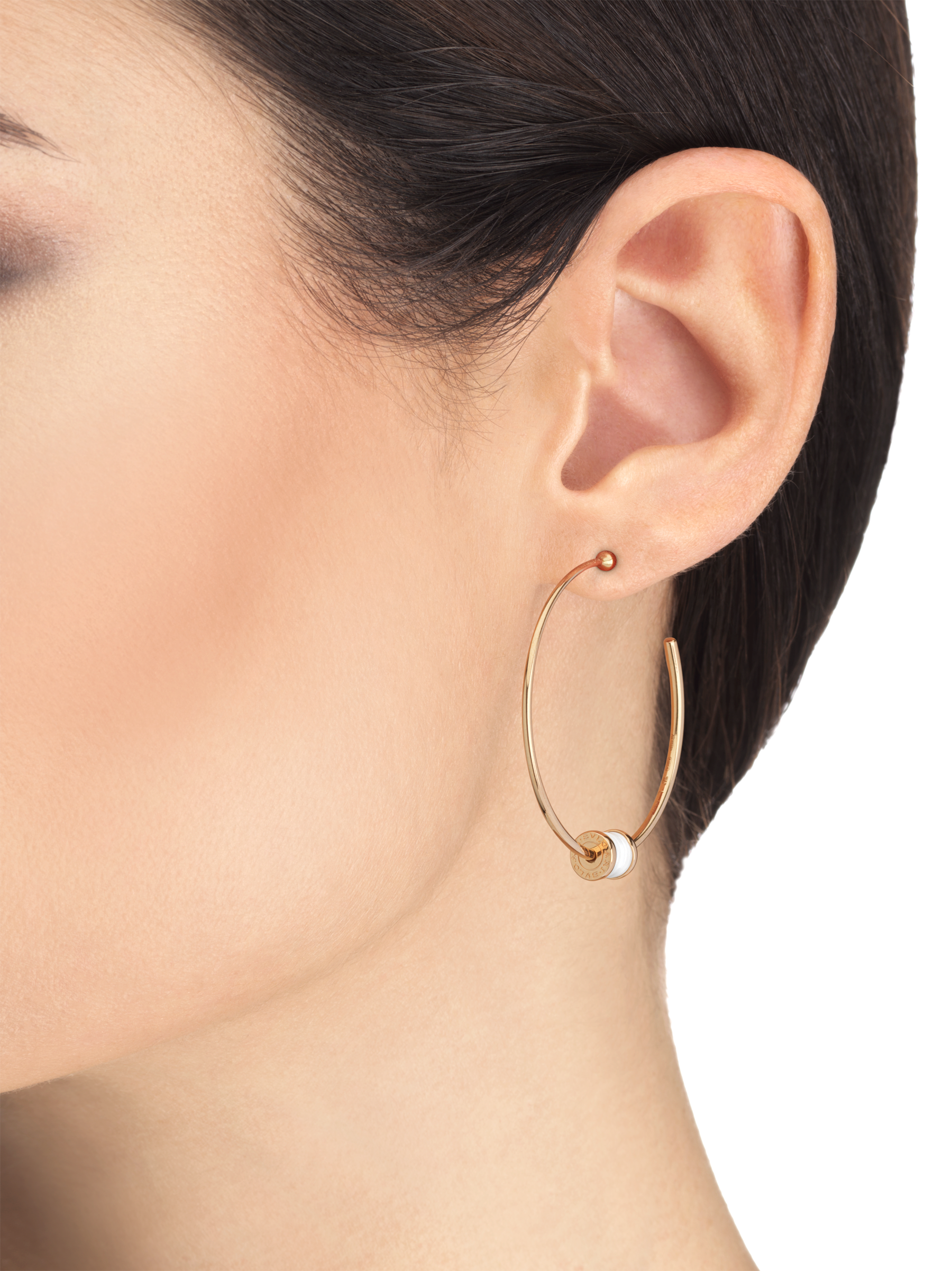 bulgari diamond hoop earrings