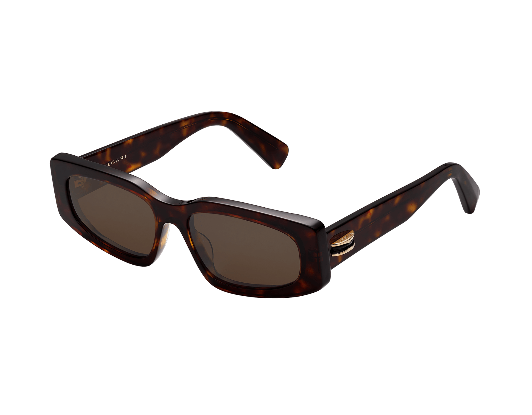 B.zero1 rectangular acetate sunglasses with Tubogas decor on the temples BV40014I image 1