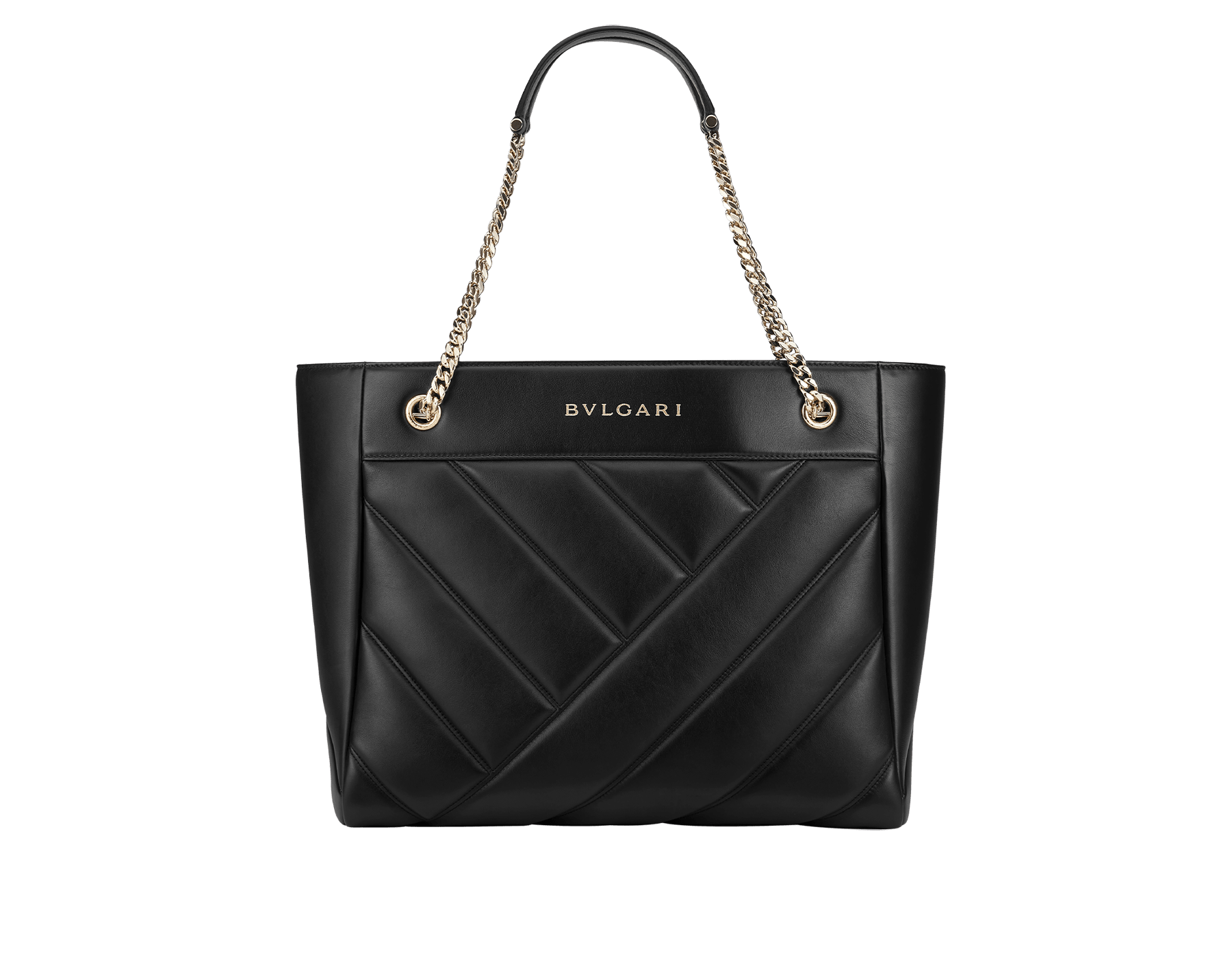 Serpenti Cabochon large tote bag in ivory opal quilted and smooth calf leather with black nappa leather lining and gold-plated brass hardware. 1198-NSM image 1