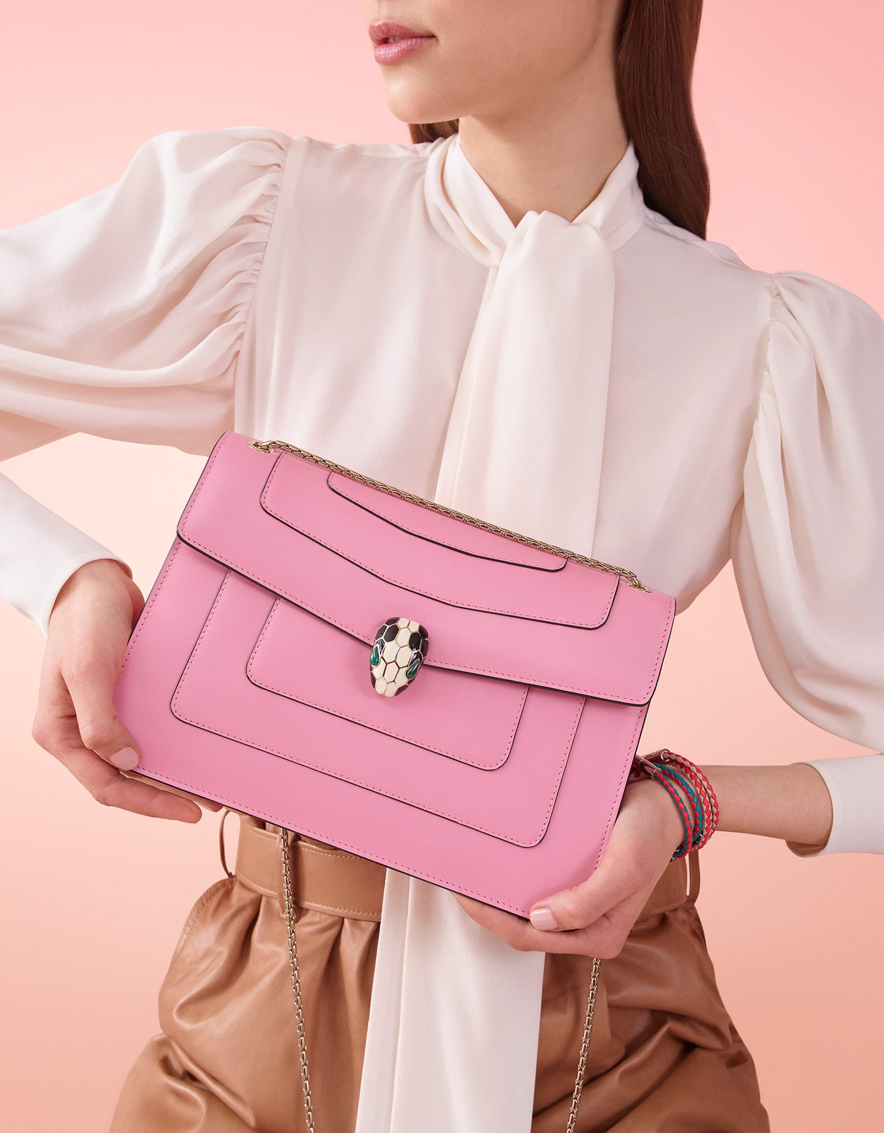 calf leather shoulder bag