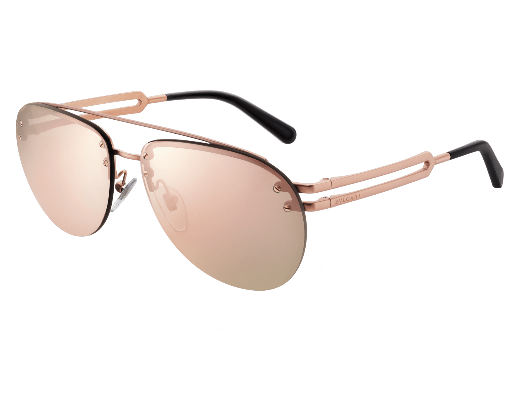 bvlgari rose gold aviator sunglasses