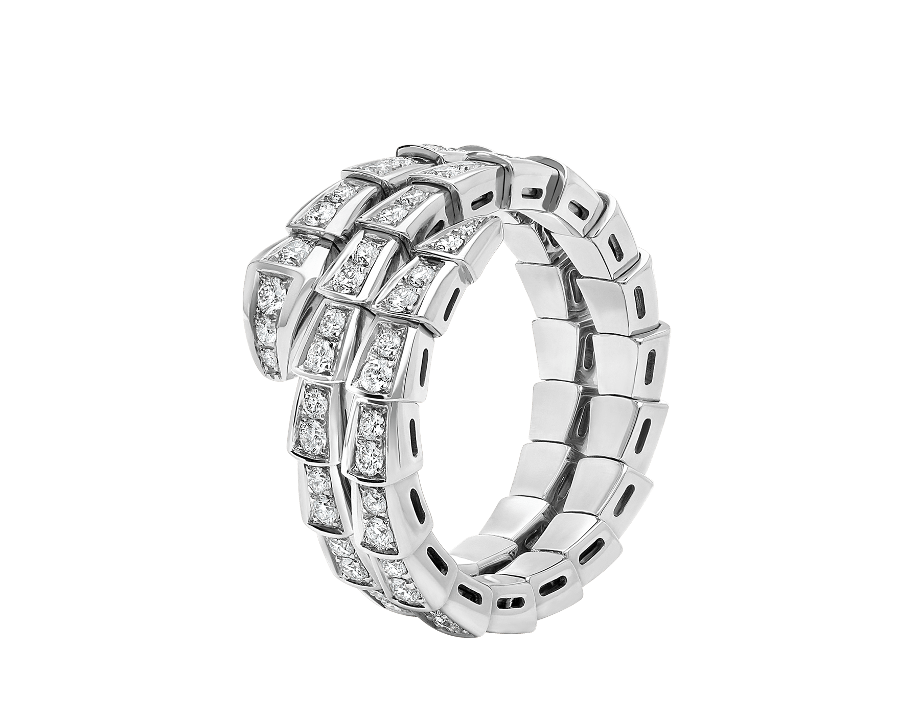 Serpenti Viper White Gold Ring 357260 Bvlgari Editor's review a fresh incarnation of bulgari's iconic serpenti that wraps itself around the finger, named after the dangerous viper snake the band design. serpenti viper ring
