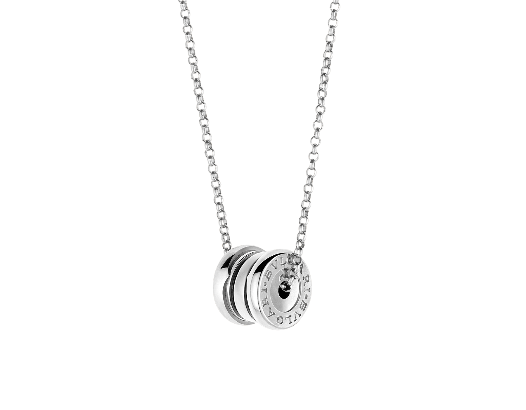 B.zero1 18 kt white gold pendant necklace with chain 360310 image 1