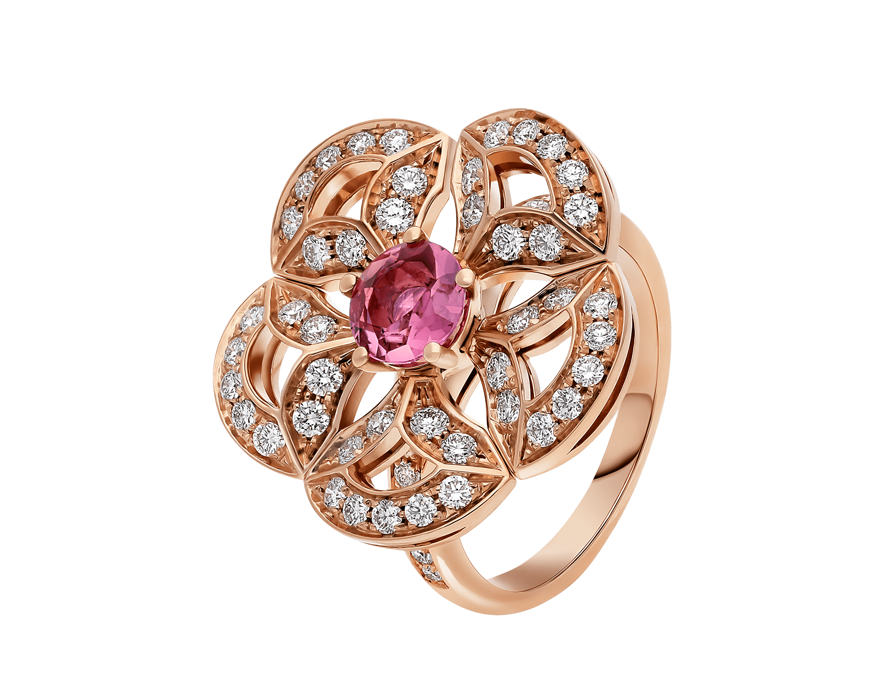 bvlgari gold ring with diamonds