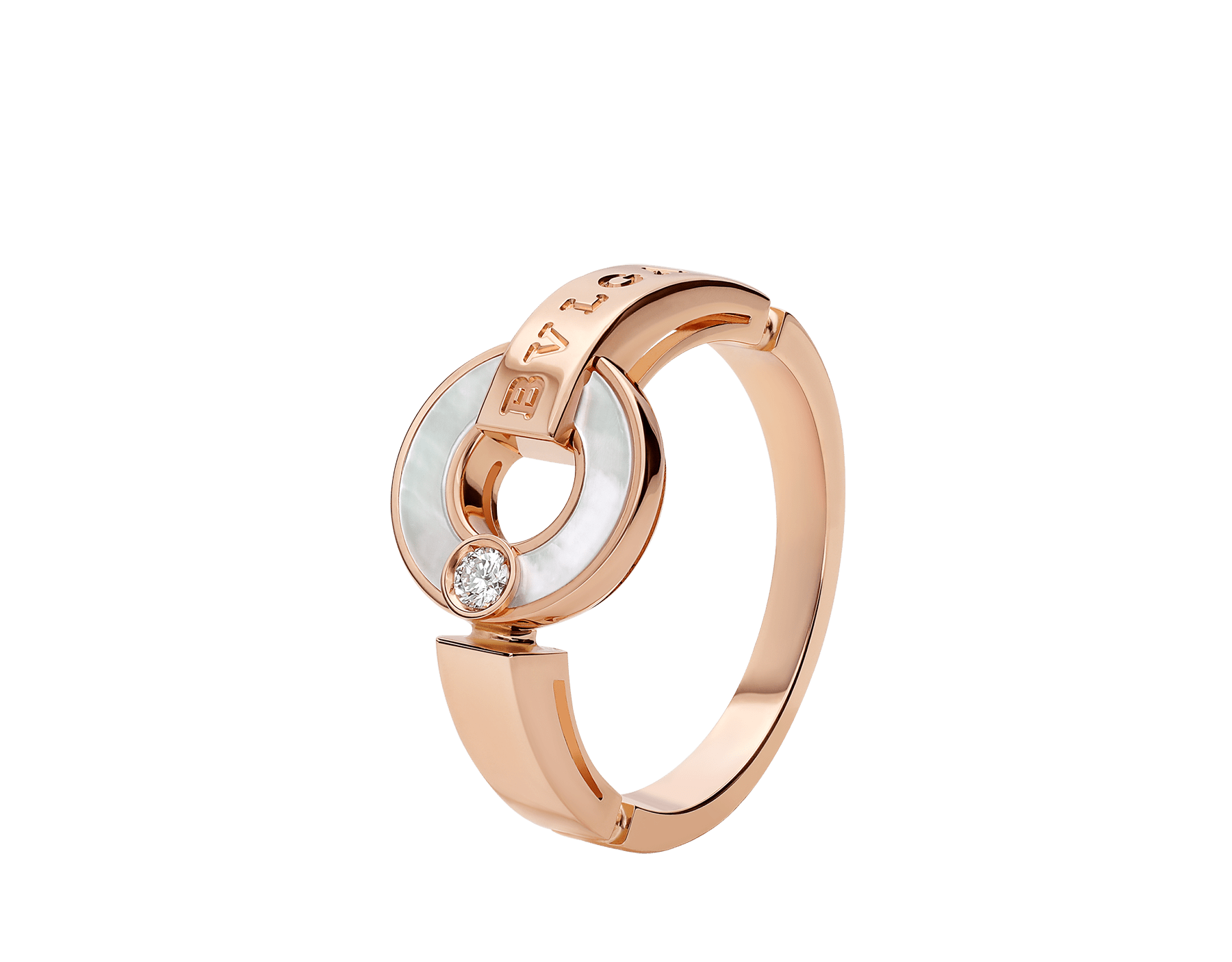 bvlgari ring with mother of pearl