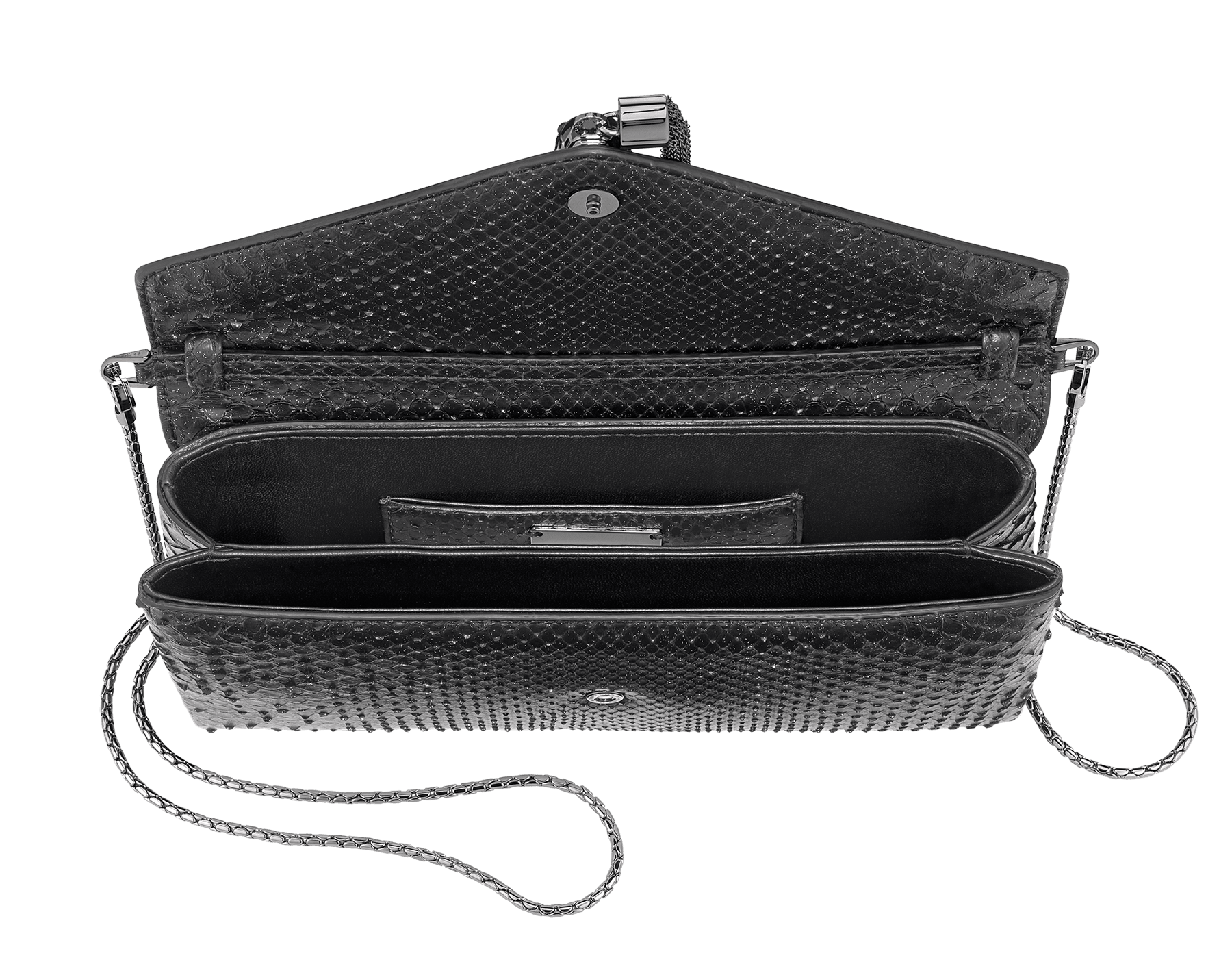 black evening clutch bag