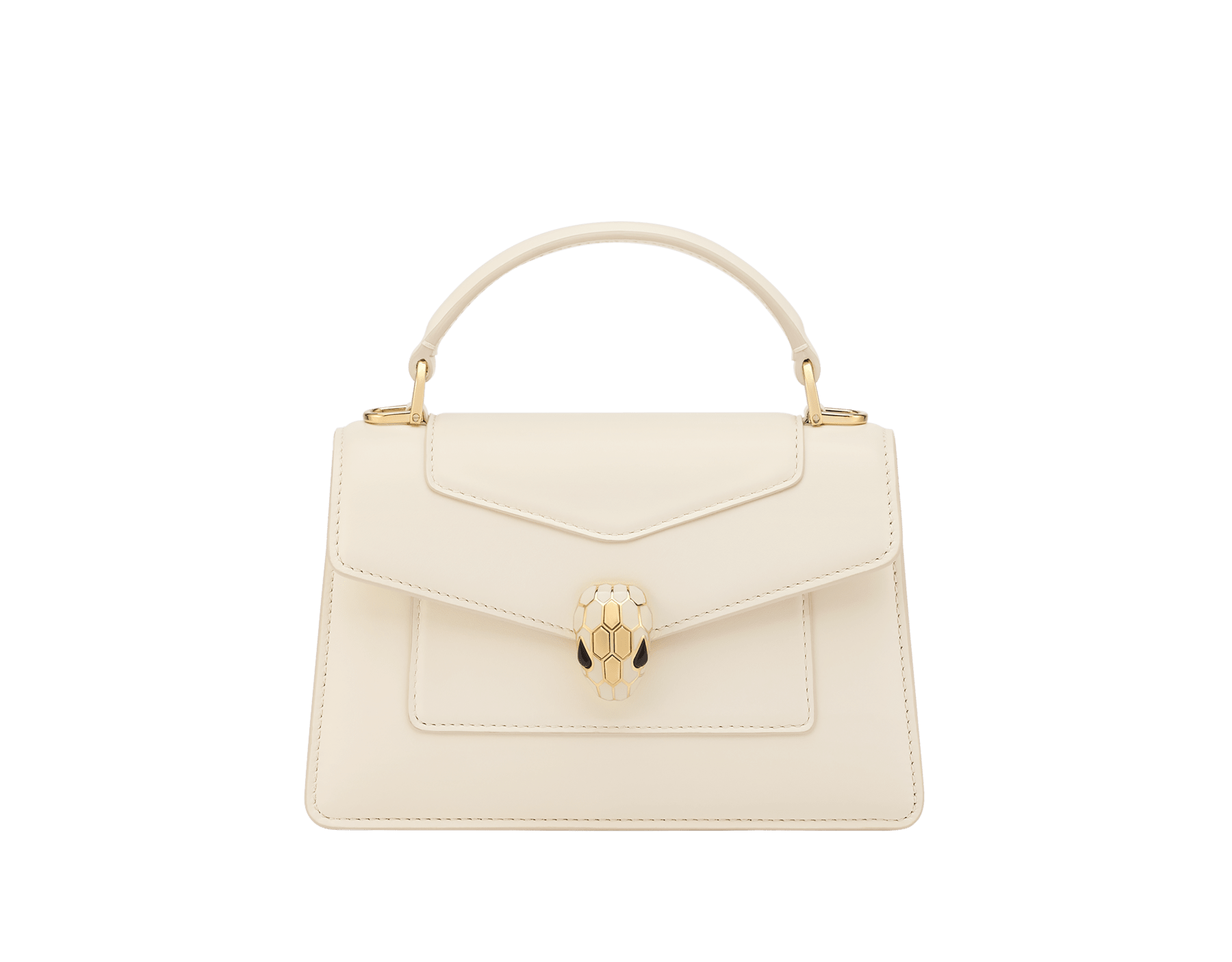 Serpenti Forever mini top handle bag in royal ruby calf leather with royal ruby nappa leather lining. Captivating snakehead magnetic closure in gold-plated brass embellished with royal ruby enamel and gold-plated brass scales, and black onyx eyes. SEA-001-1283XS image 1