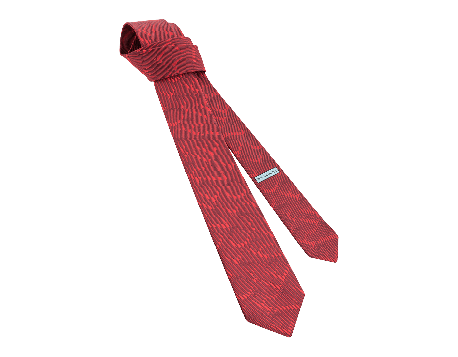 Pink "Optical Logo" seven-fold tie in fine jacquard silk. LOGOOPTICAL image 1