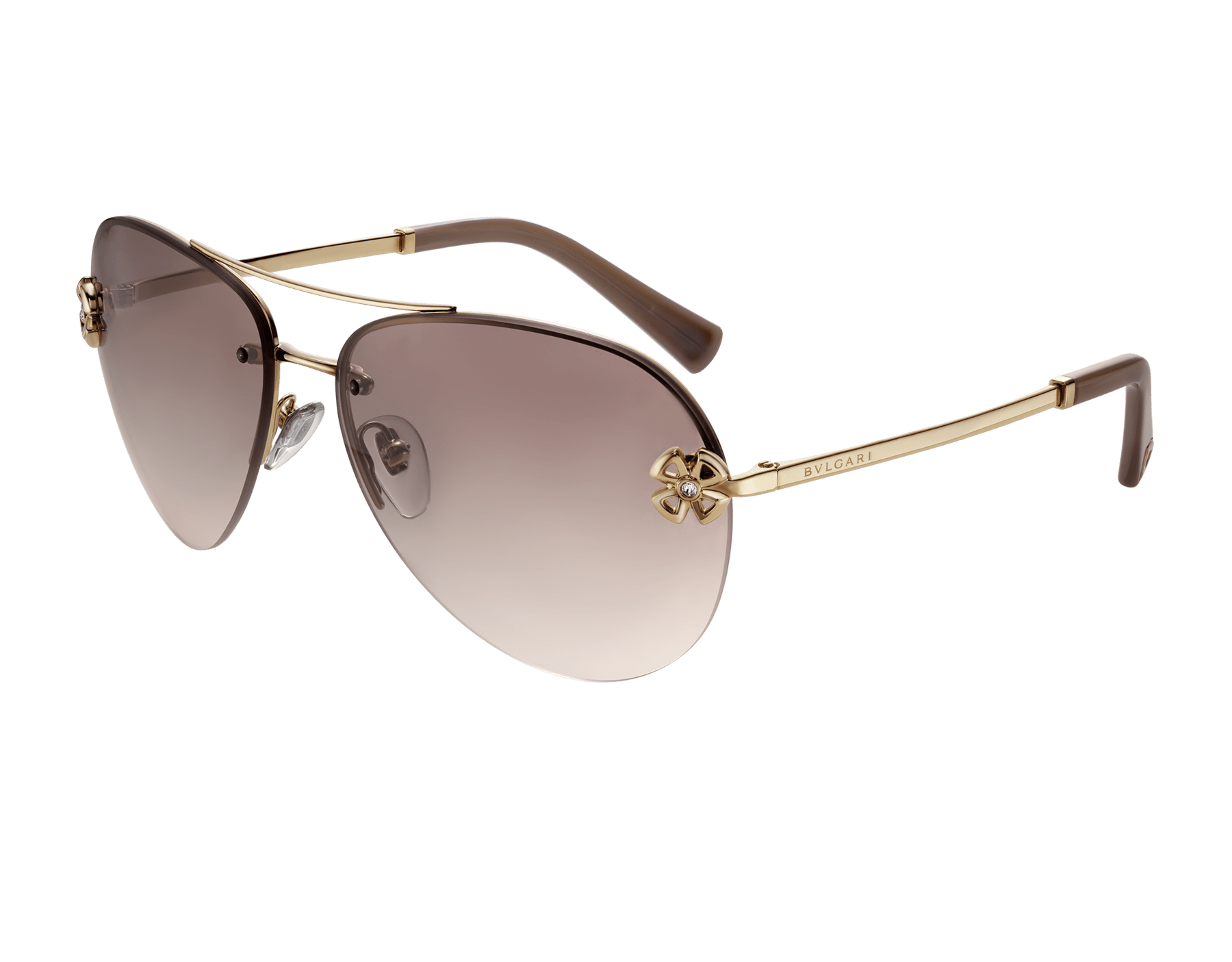 Bulgari Fiorever double bridge aviator sunglasses. 904001 image 1