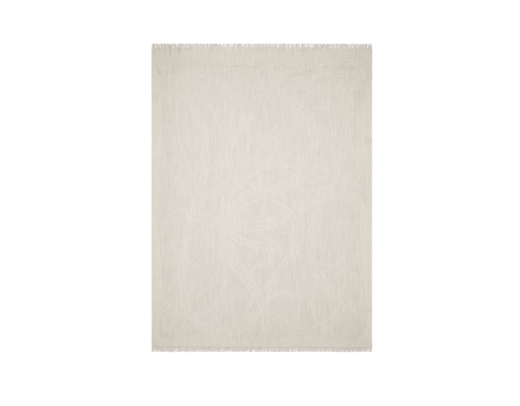 Serpenti Mega stole in white and gold wool. Made of 100% wool. SERPENTIMEGA-ST image 1