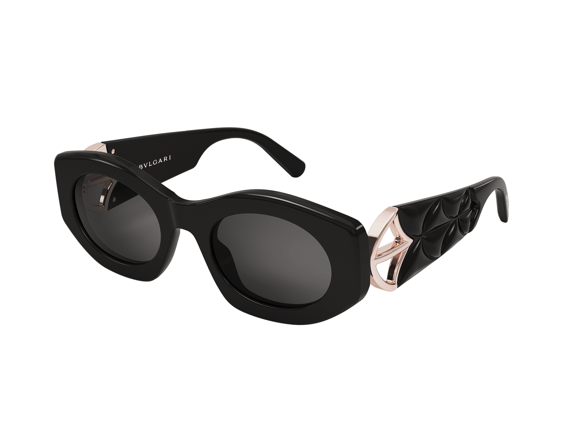 Calla oval acetate sunglasses with fan-shaped embellishment on the temples 904351 image 1