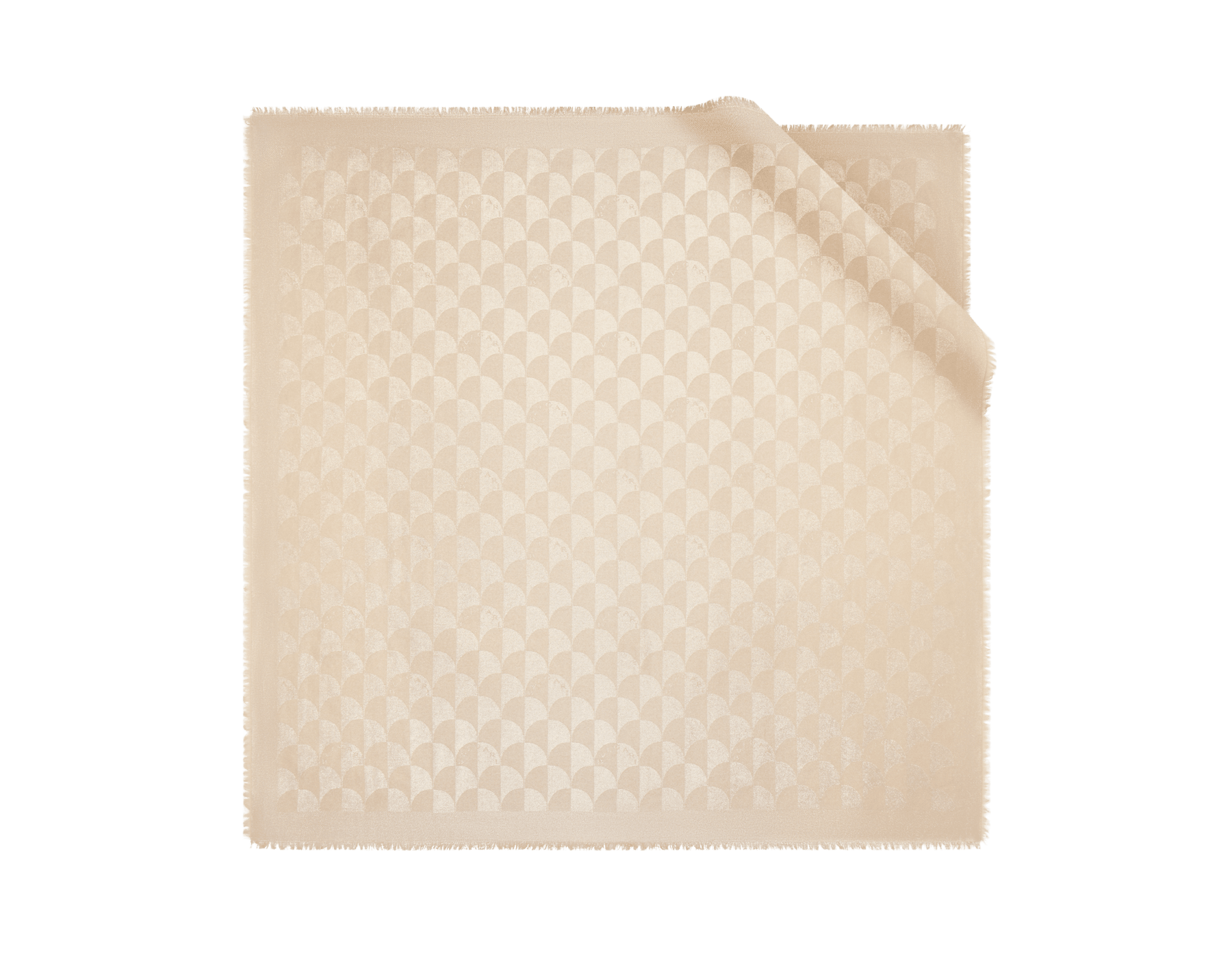 Foulard Maxi Calla Metal en laine et soie fine couleur crème et or. Modèle confectionné à 60&nbsp;% de soie et 40&nbsp;% de laine. MAXICALLAMETALST image 1