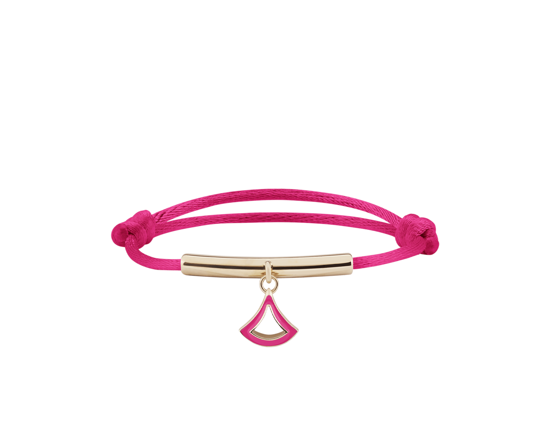 Divas’ Dream bracelet in ruby wine burgundy fabric. Light gold-plated brass tubular element with refined charm embellished with liquorice garnet dark burgundy enamel. DIVAMINISTRINGd image 1