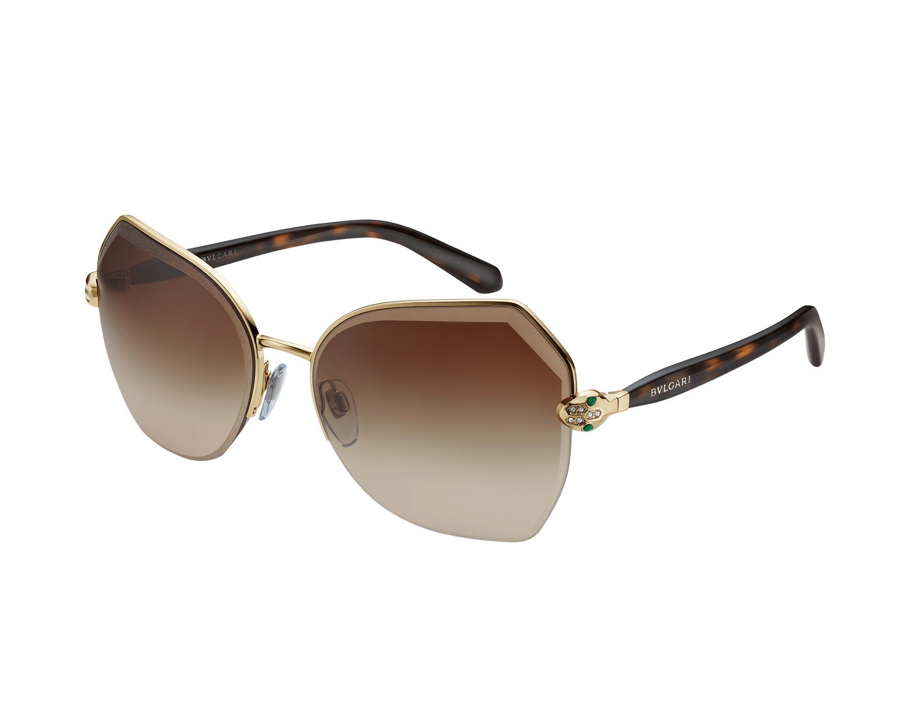 bvlgari rimless sunglasses