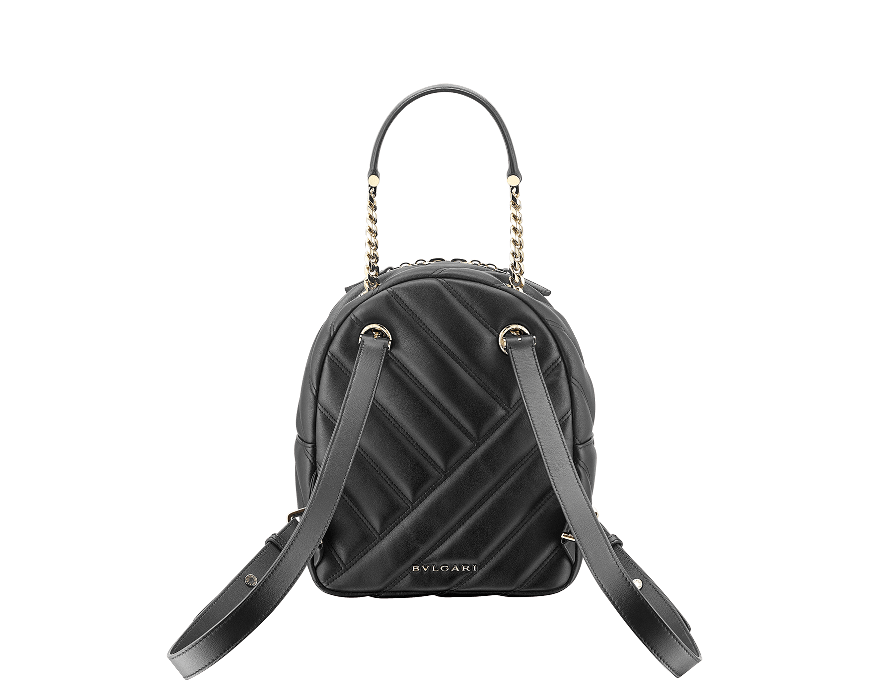 rose gold leather backpack