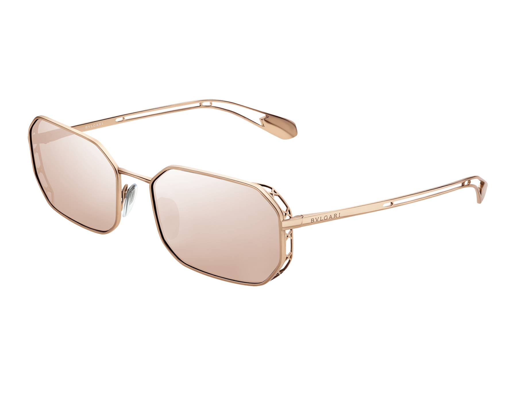 bvlgari rose gold aviator sunglasses