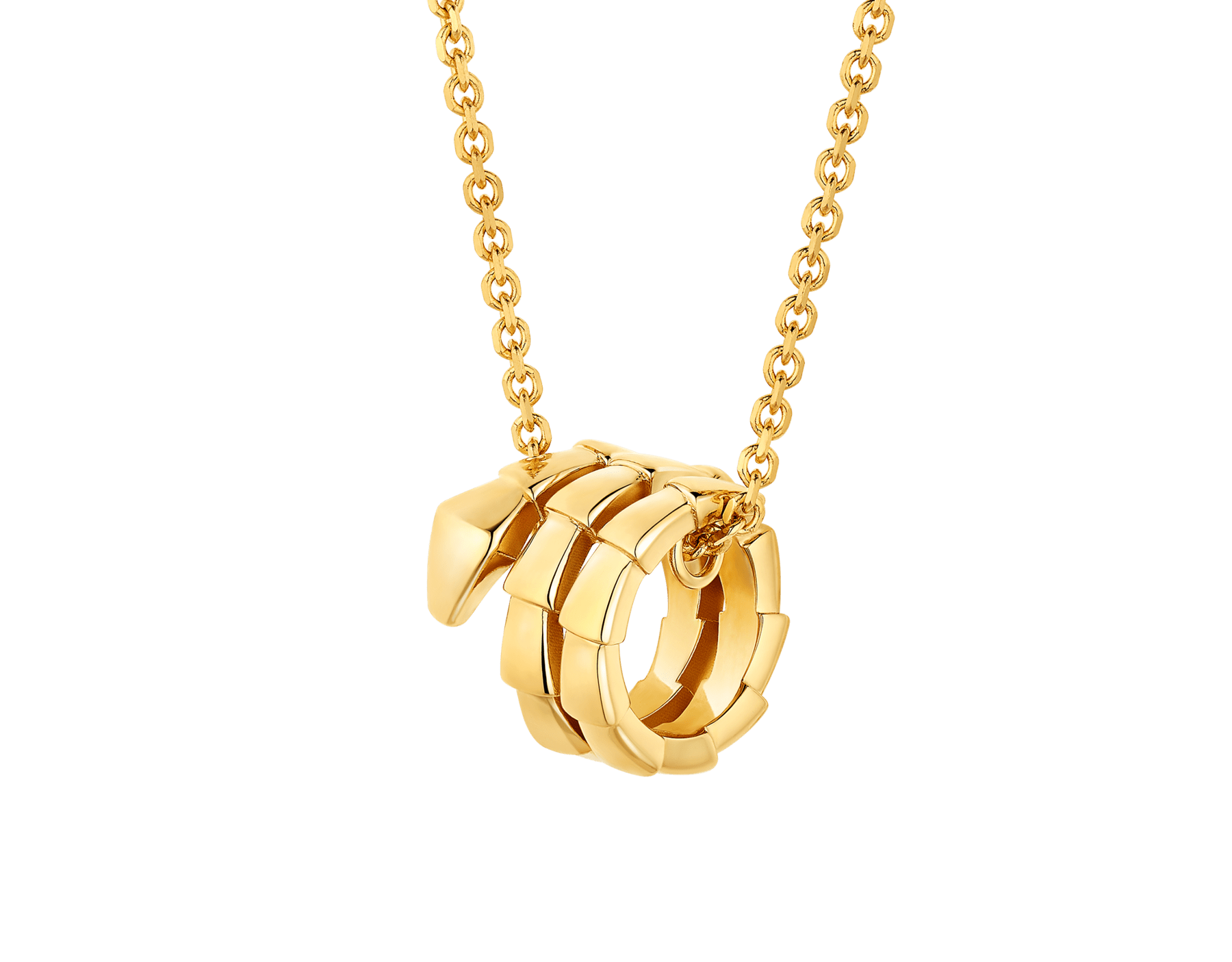 Serpenti Viper 18 kt yellow gold mini pendant necklace 362421 image 1