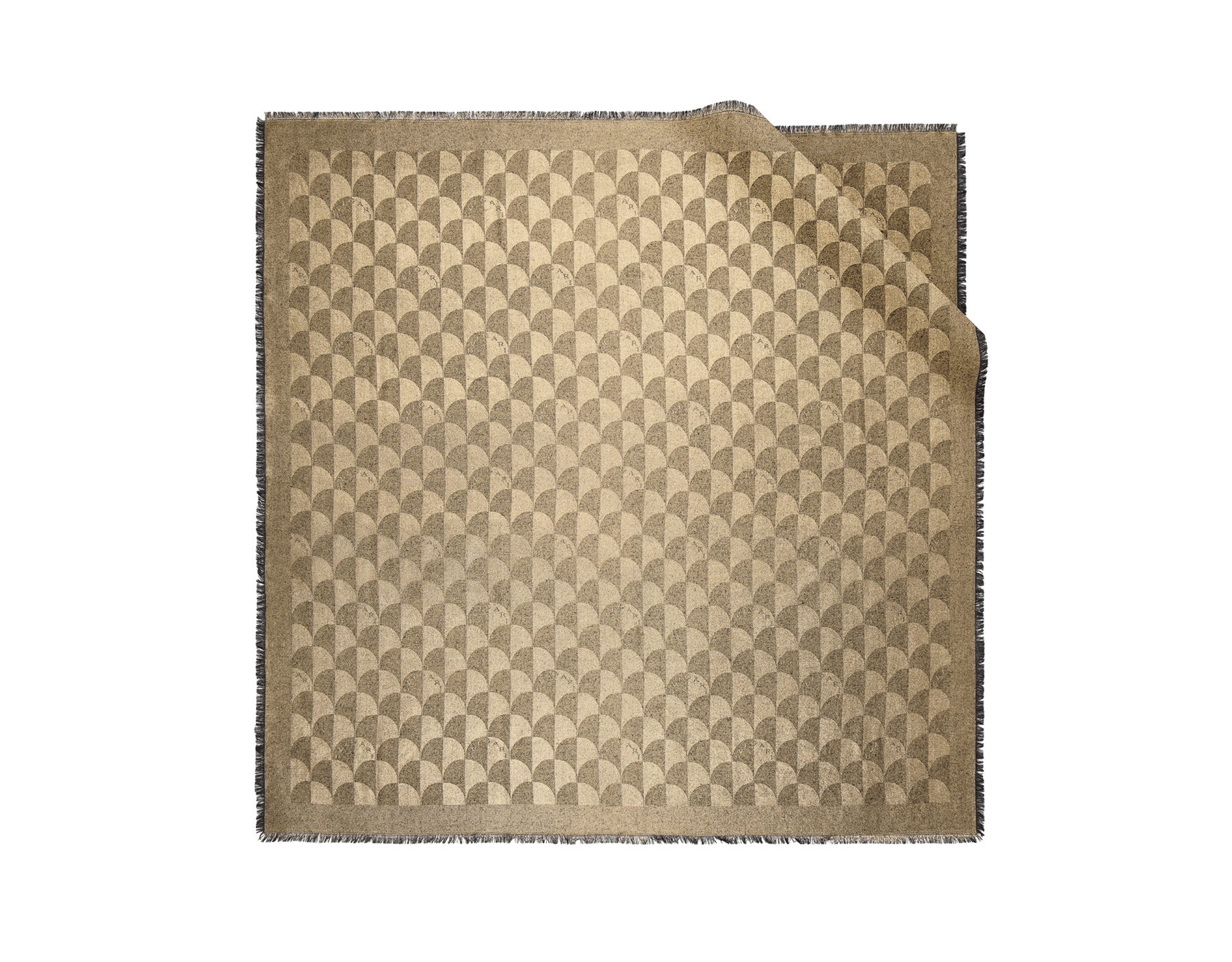 Maxi Calla Metal scarf in fine cream and gold silk wool. Made of 60% silk and 40% wool. MAXICALLAMETALST image 1