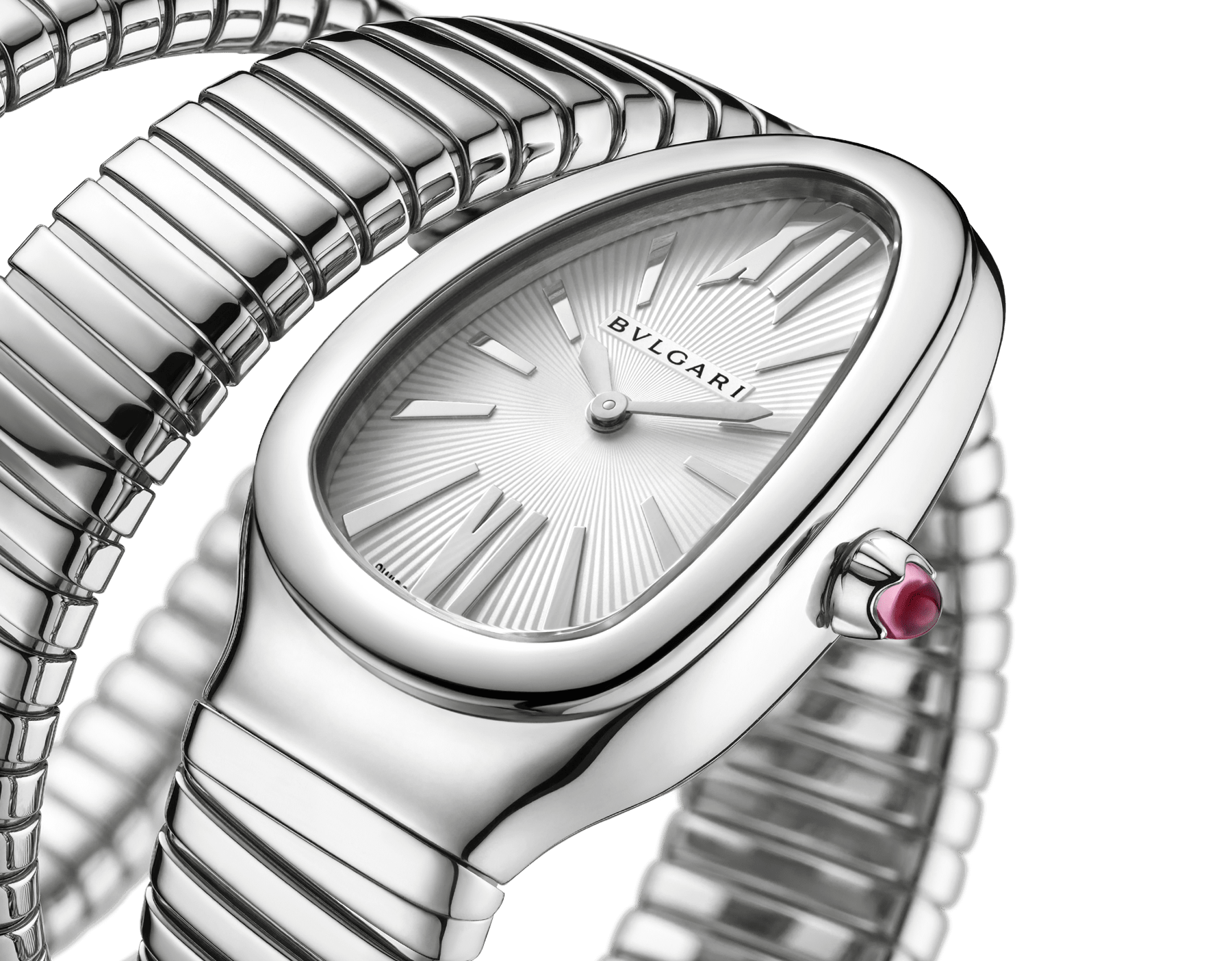 bulgari snake watch silver