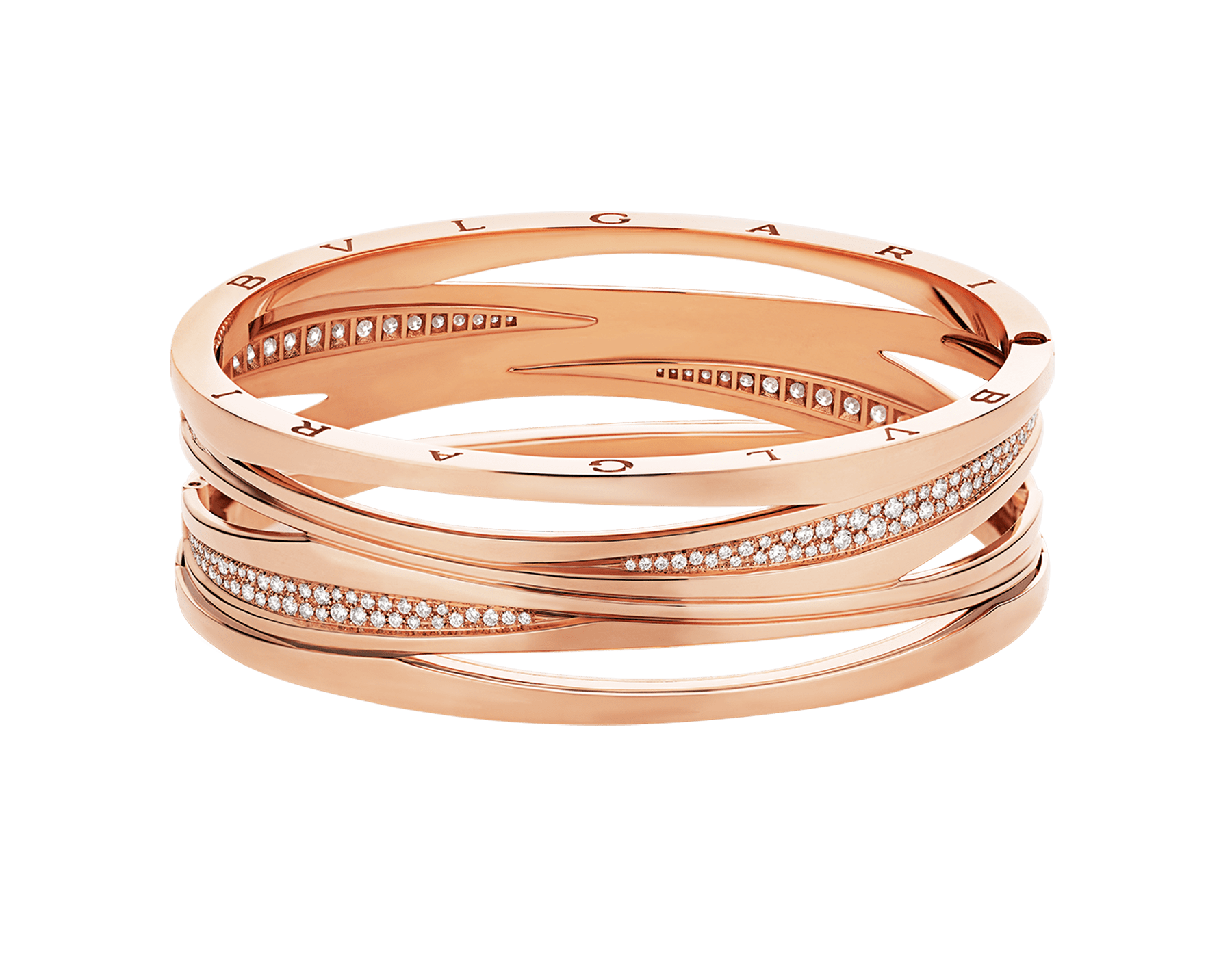 bvlgari rose gold diamond bracelet