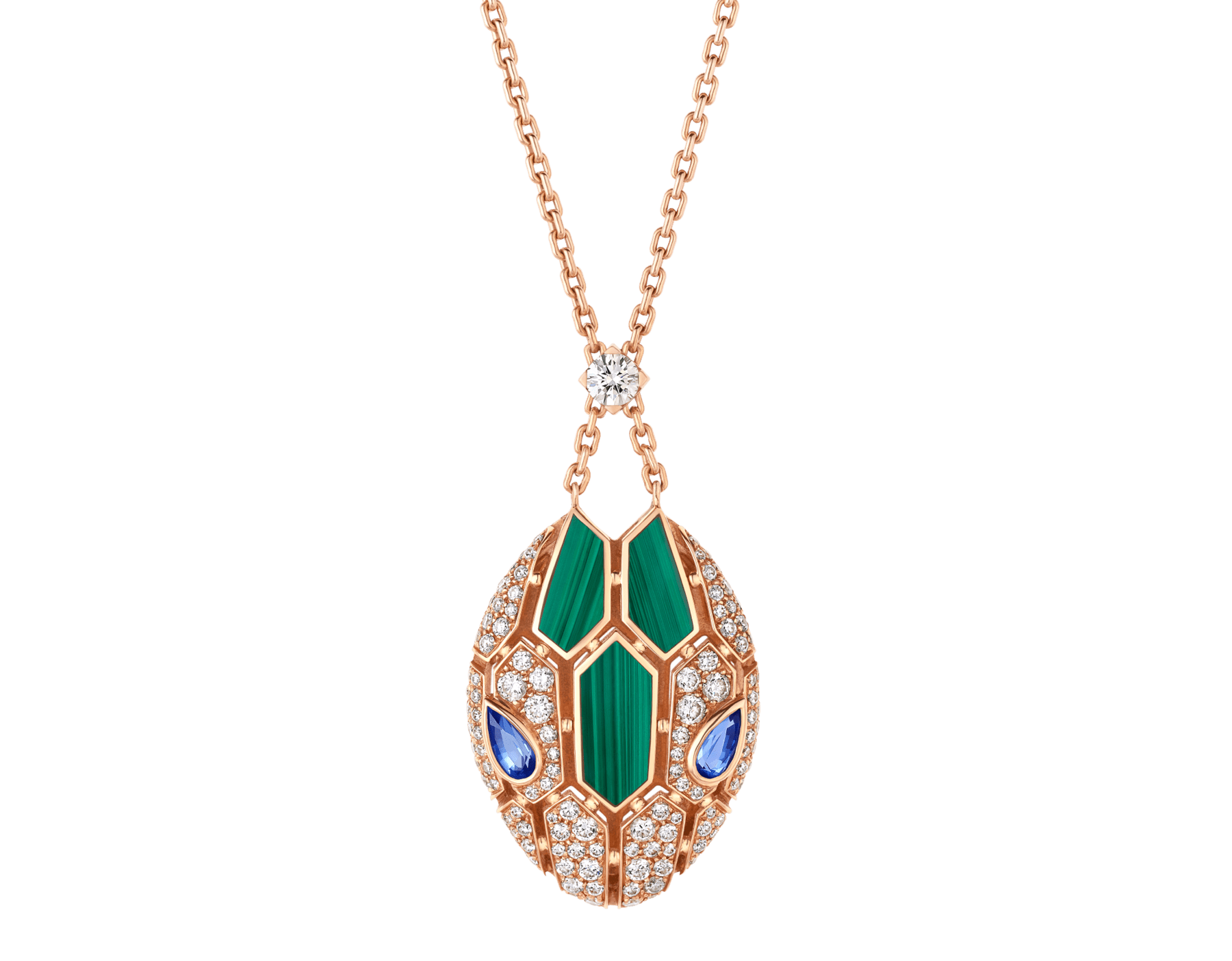 White gold Serpenti Necklace with 4.99 ct Diamonds | Bulgari Official Store