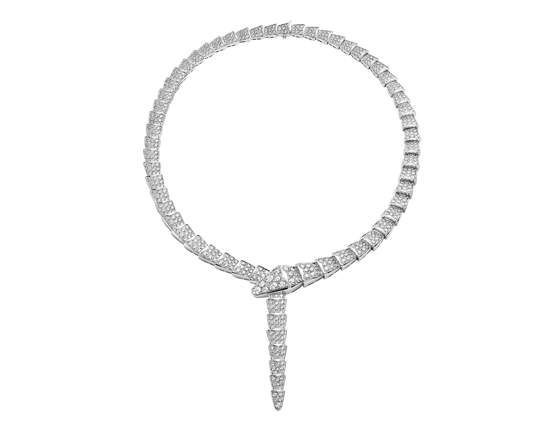 Yellow gold Serpenti Viper Necklace Yellow with 0.41 ct Diamonds | Bulgari  Official Store