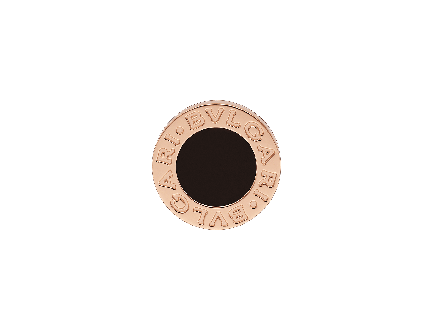 ブルガリ・ブルガリ 18Kピンクゴールド製シングル ピアス イヤリング（片耳用）。オニキスをあしらっています。 354730 image 1