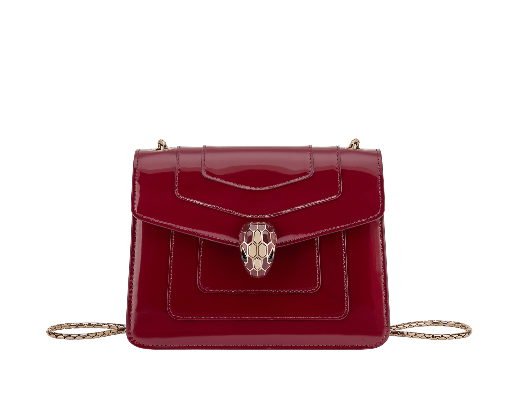 Serpenti patent leather handbag Bvlgari Pink in Patent leather