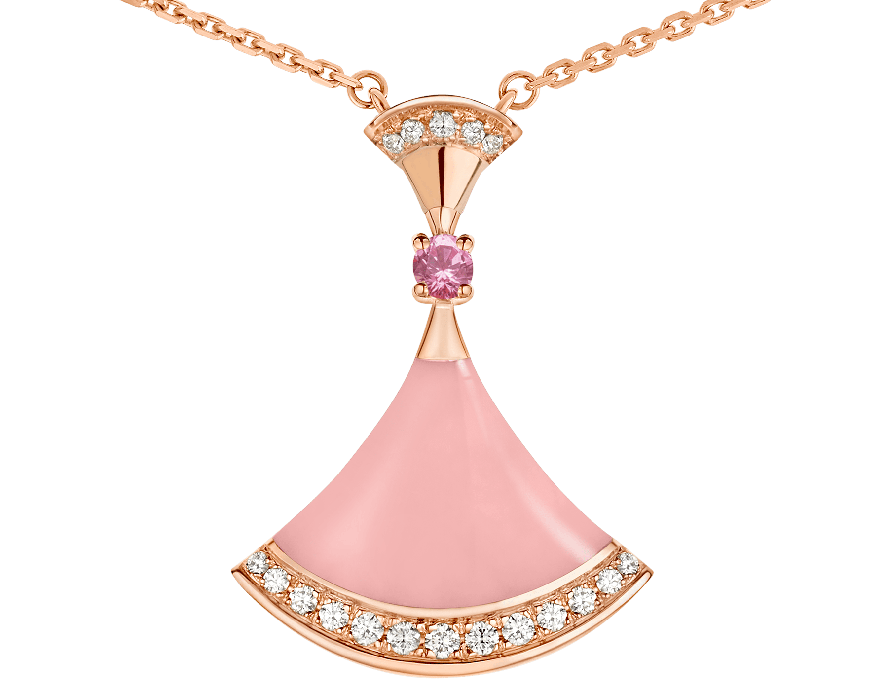 bulgari diva necklace pink gold