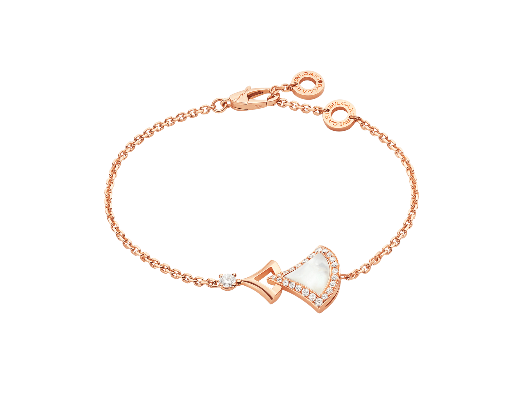 DIVAS’ DREAM Armband aus 18 Karat Roségold mit einem Perlmutt-Element und Diamant-Pavé BR859263 image 1