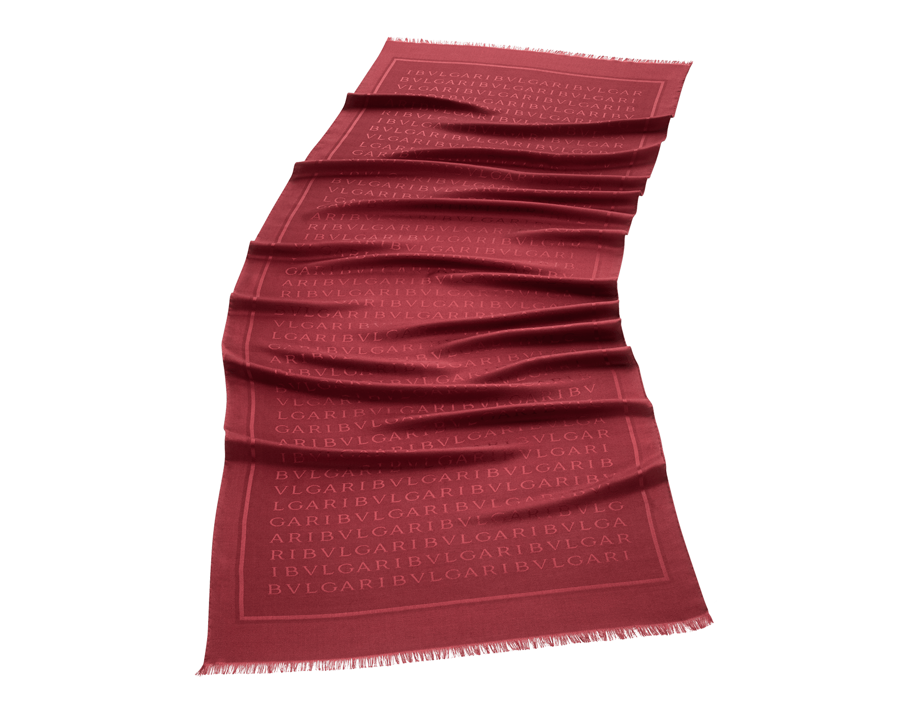 Rubinrote Lettere Maxi Stola aus feiner Seide und Wolle. LETTEREMAXIb image 1