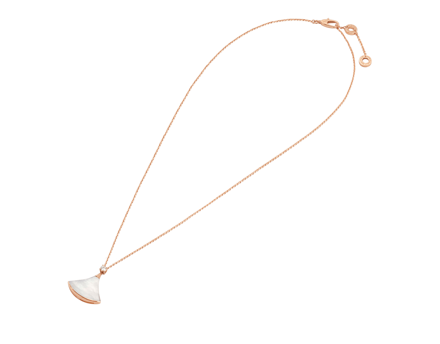 Bulgari Divas Dream Diamond Rose Gold Necklace For Sale at 1stDibs | bulgari  fan necklace, diva dream, dream of gold necklace