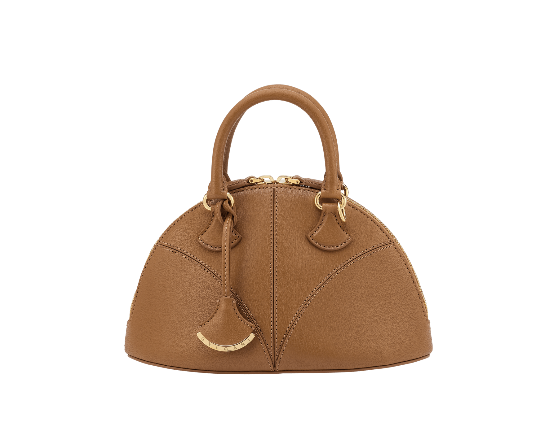 Sac à main Marquise petit modèle en cuir de chèvre noir avec doublure en cuir nappa noir et fermeture zippée. Pendentif amovible signature en cuir de chèvre noir avec miroir. DAS-001-1325S image 1
