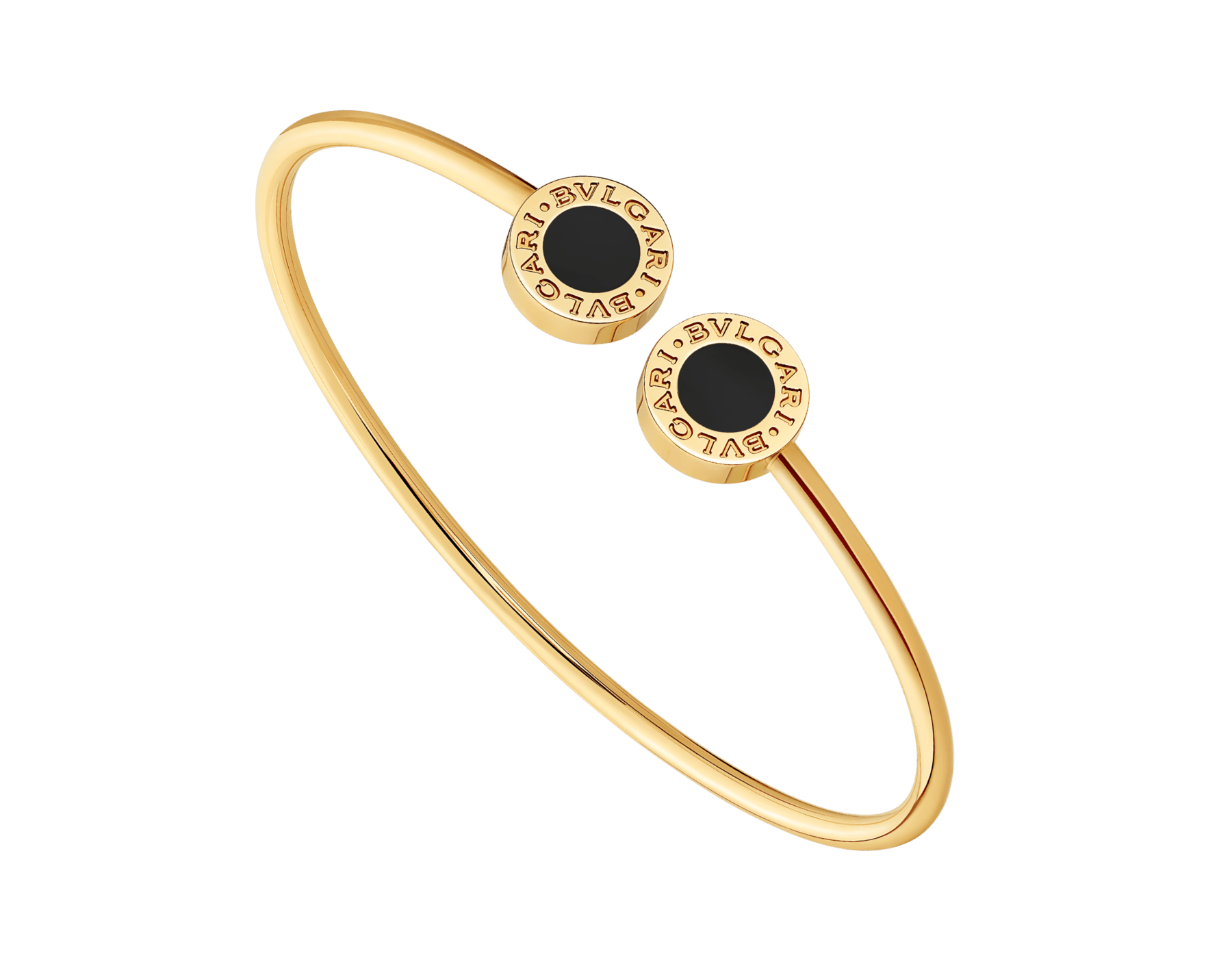 Bvlgari Bvlgari 18 kt yellow gold wire bracelet set with onyx elements BR860572 image 1