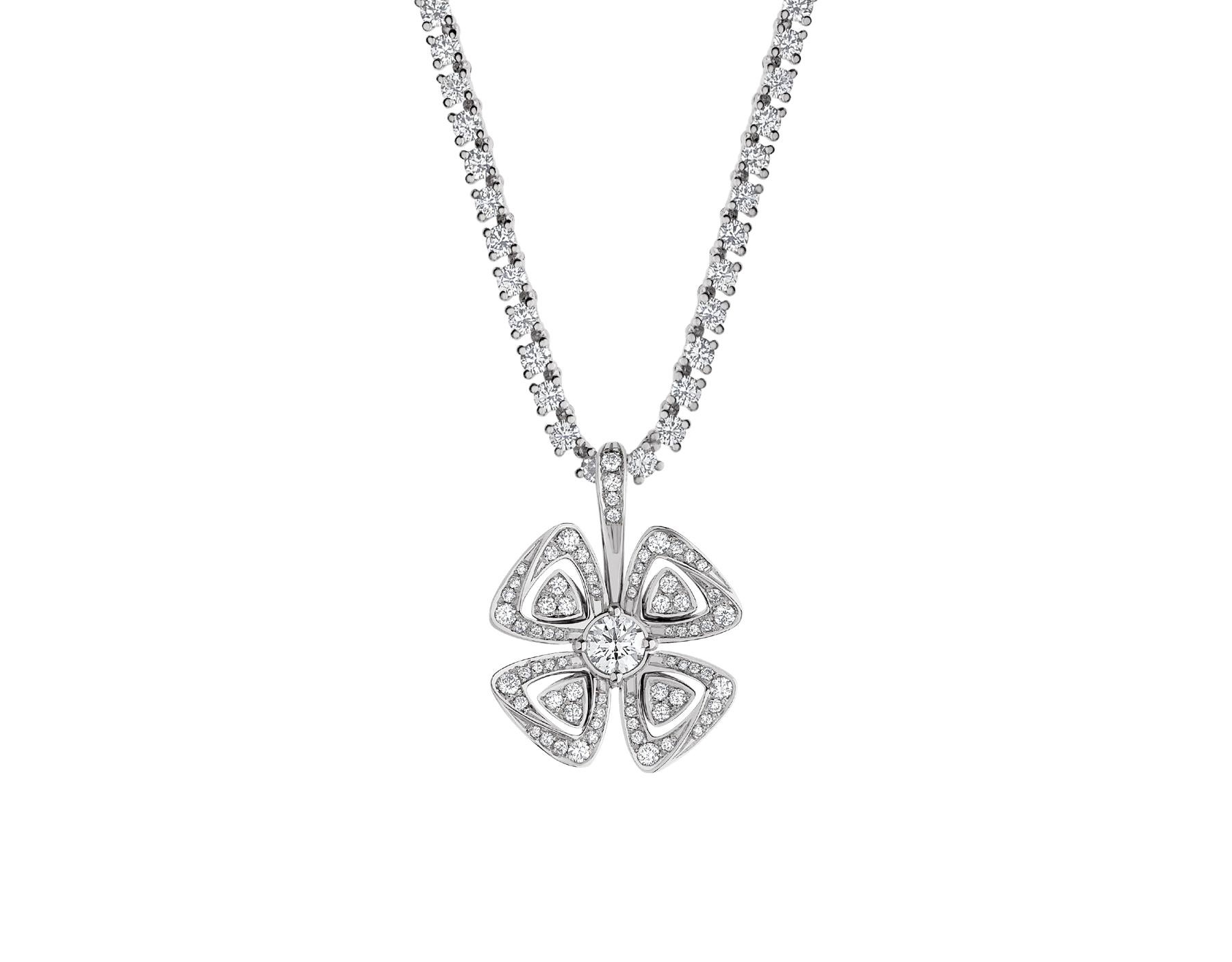 White gold Fiorever Necklace with 5.96 ct Diamonds Bulgari