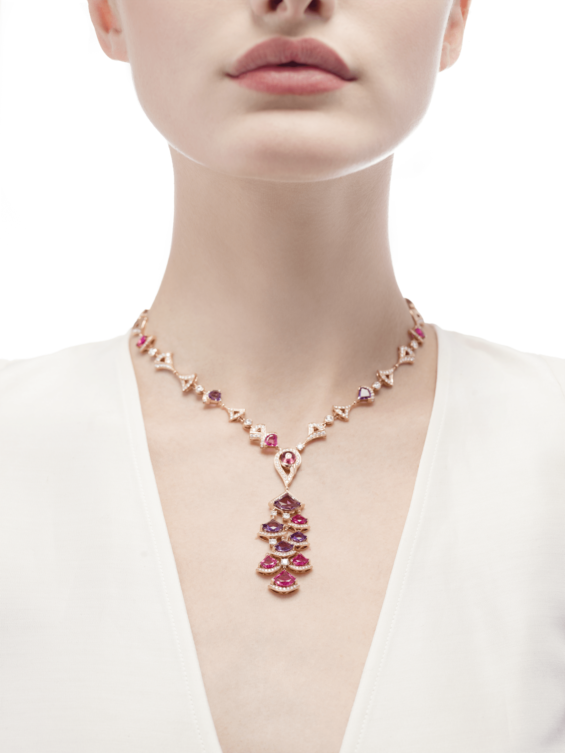 bulgari diva necklace pink gold