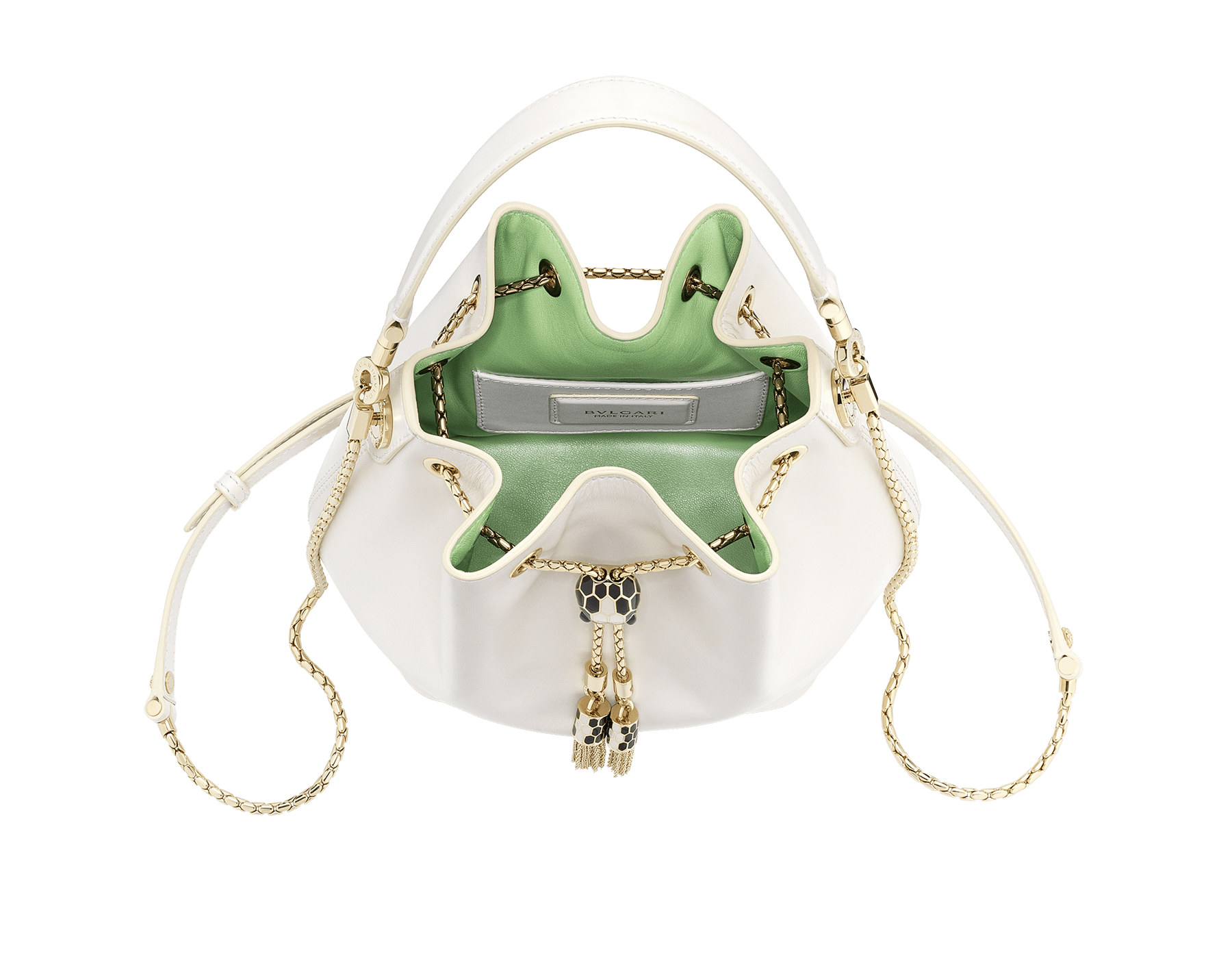 white bvlgari bag