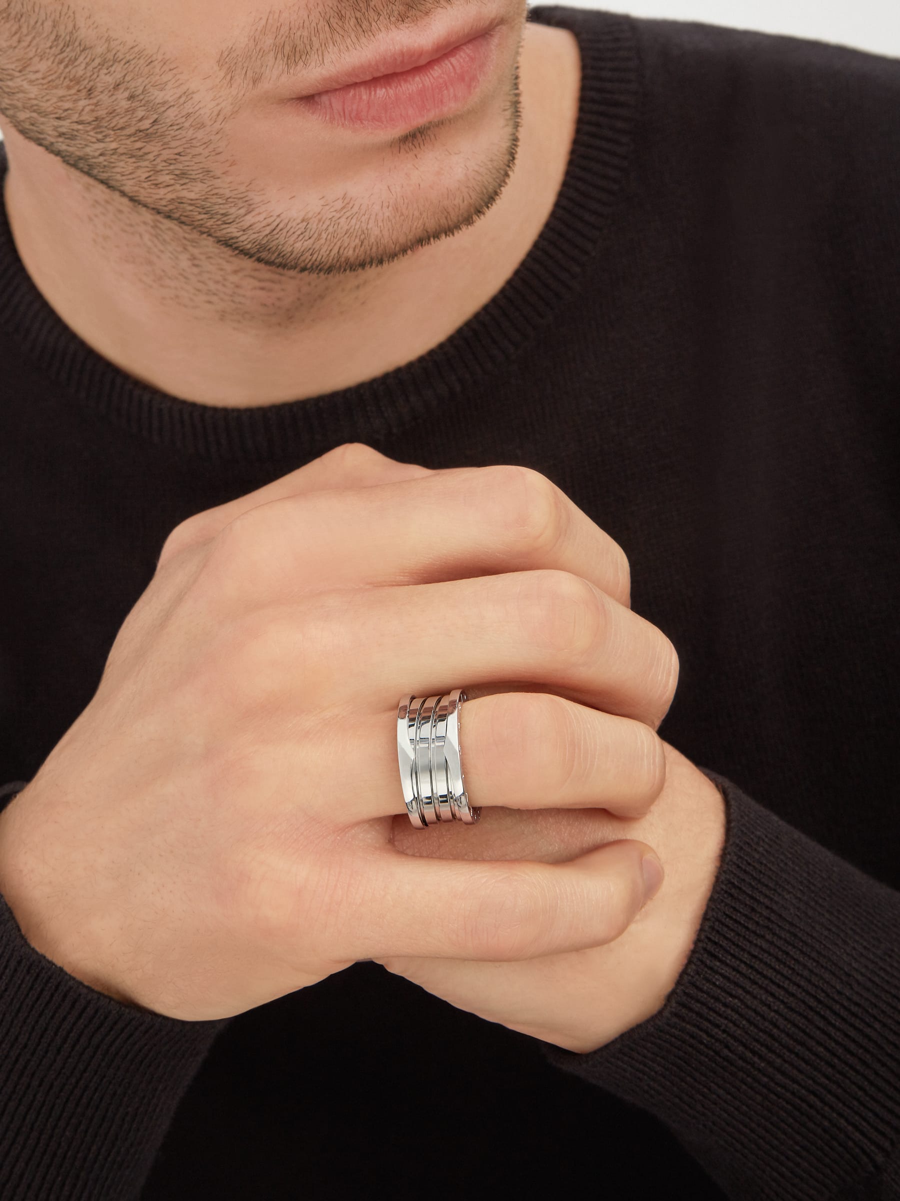 bvlgari b zero1 ring white gold