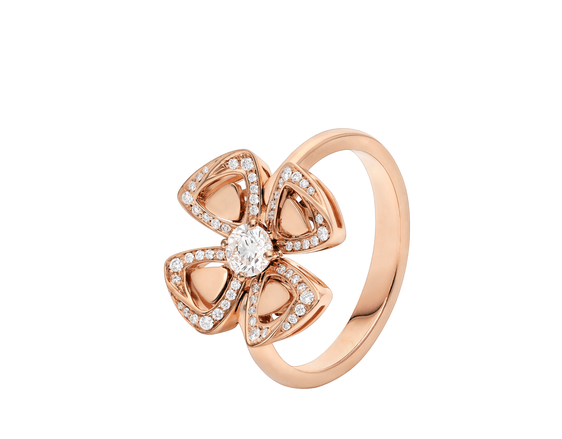 bulgari gold ring with diamonds