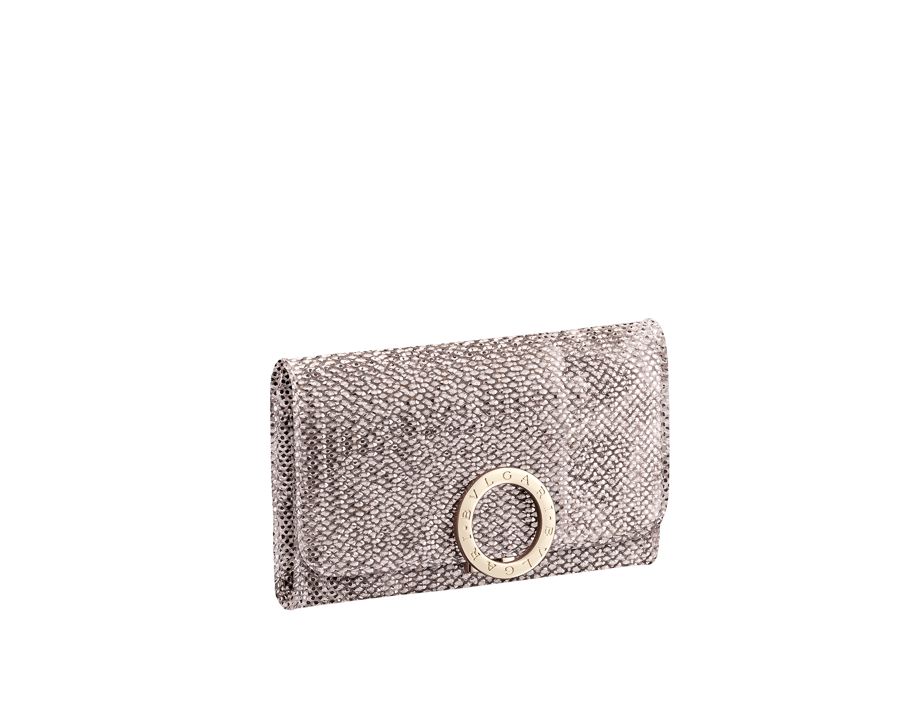 BVLGARI - 新品同様 ブルガリ レザー メタリックレッド ゴールド金具