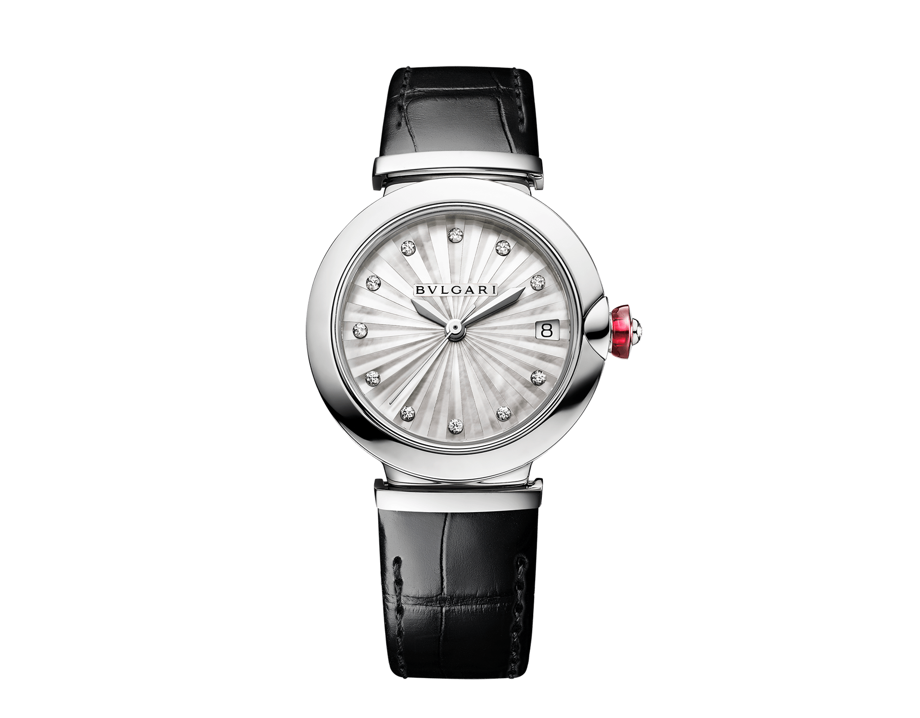 Bvlgari LVCEA Tubogas Mother of Pearl Diamond Dial Ladies Watch