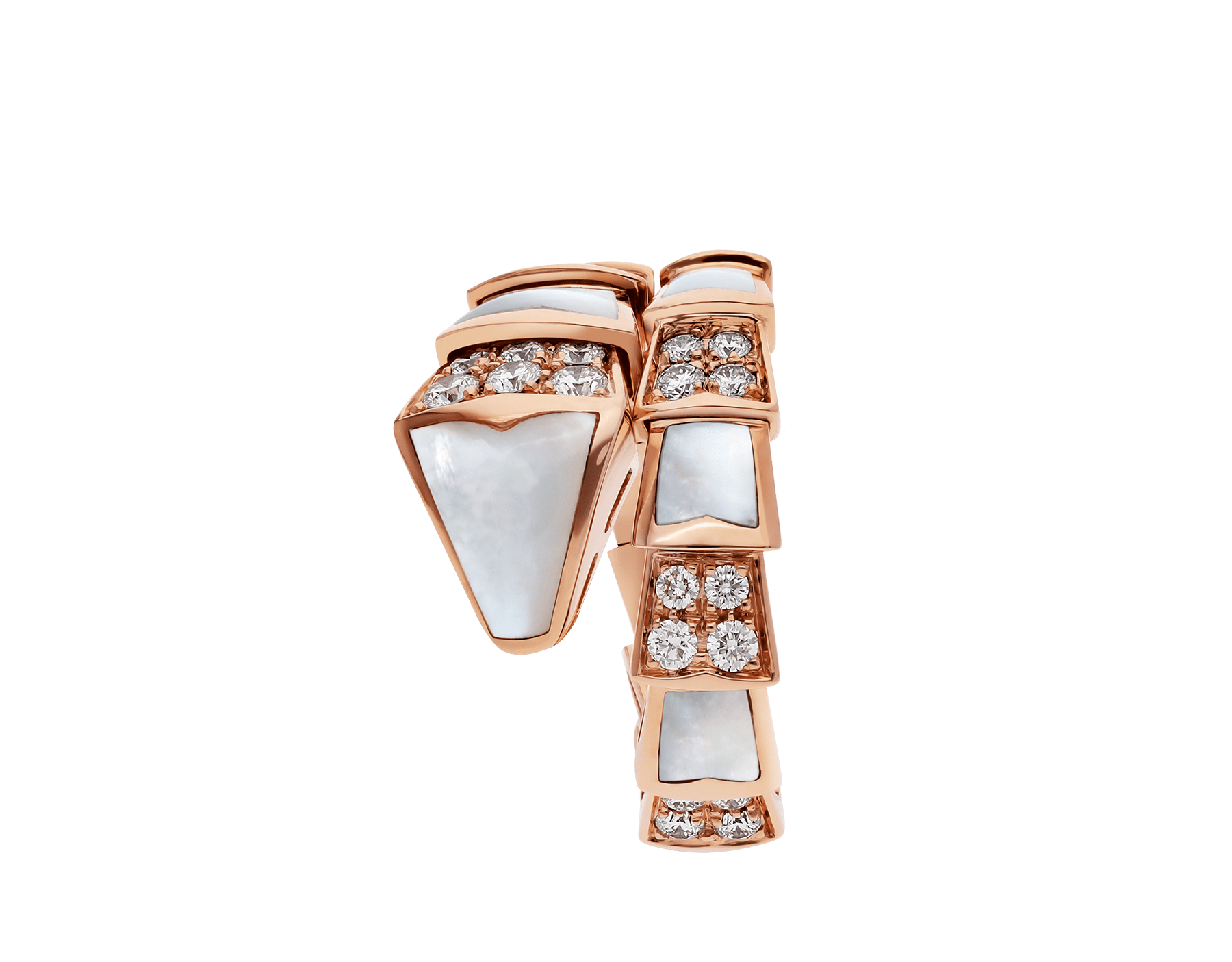 bulgari serpenti ring mother of pearl