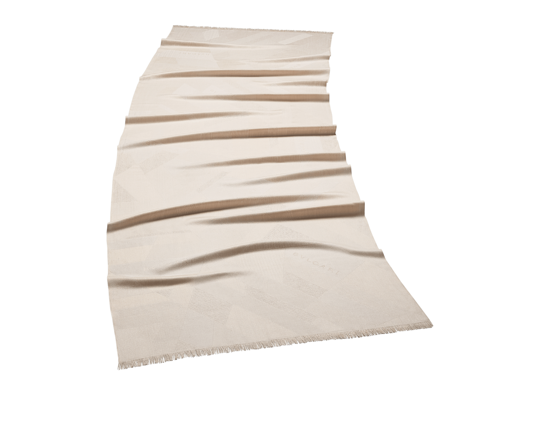 Logo Poly Soft stole in lapis opal cashmere. Made of 100% cashmere. LOGOPOLYSOFT-ST image 1