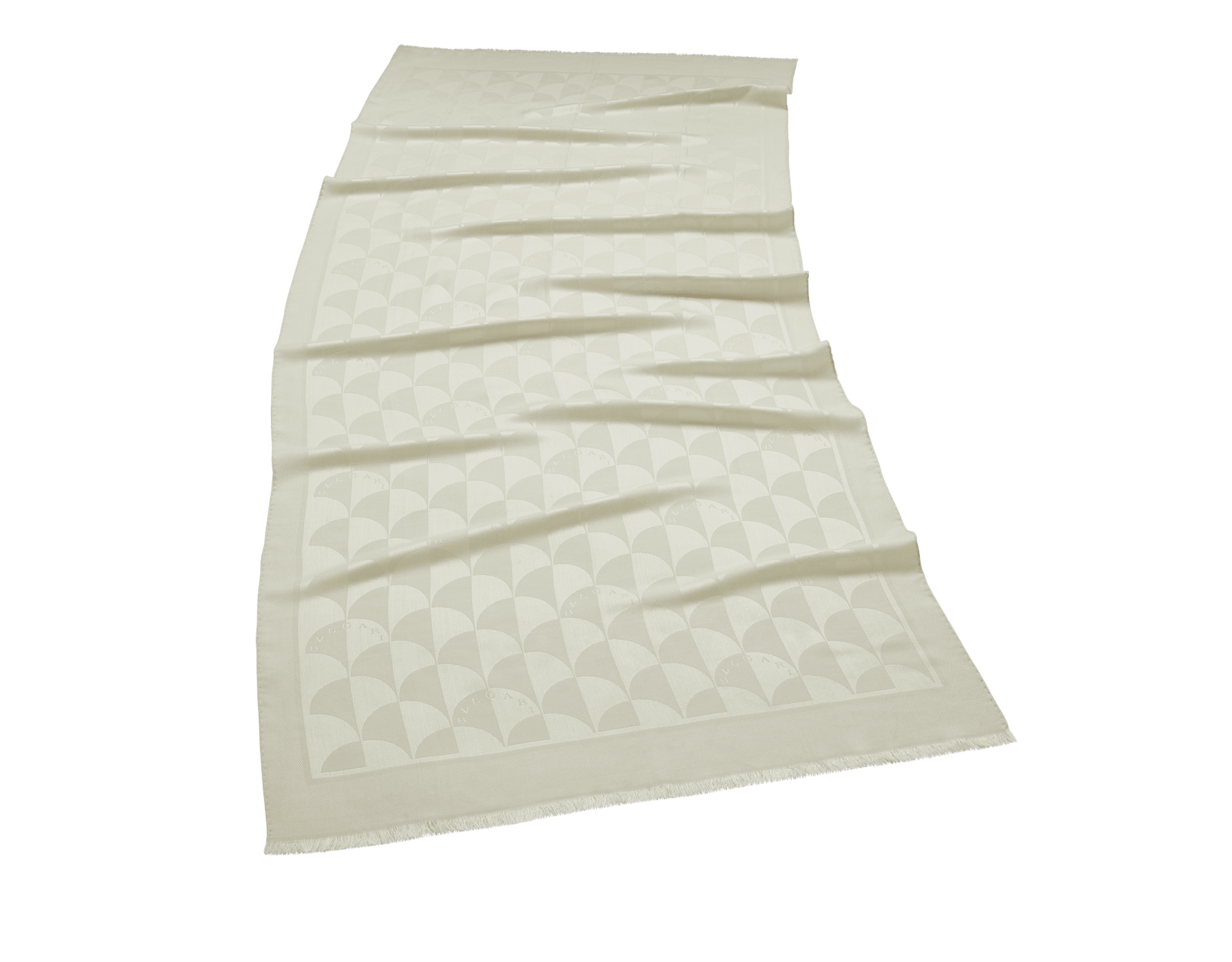 Étole Maxi Calla en laine et soie fine blanche. Confectionnée à 60 % de soie et 40 % de laine. MAXICALLA-ST image 1