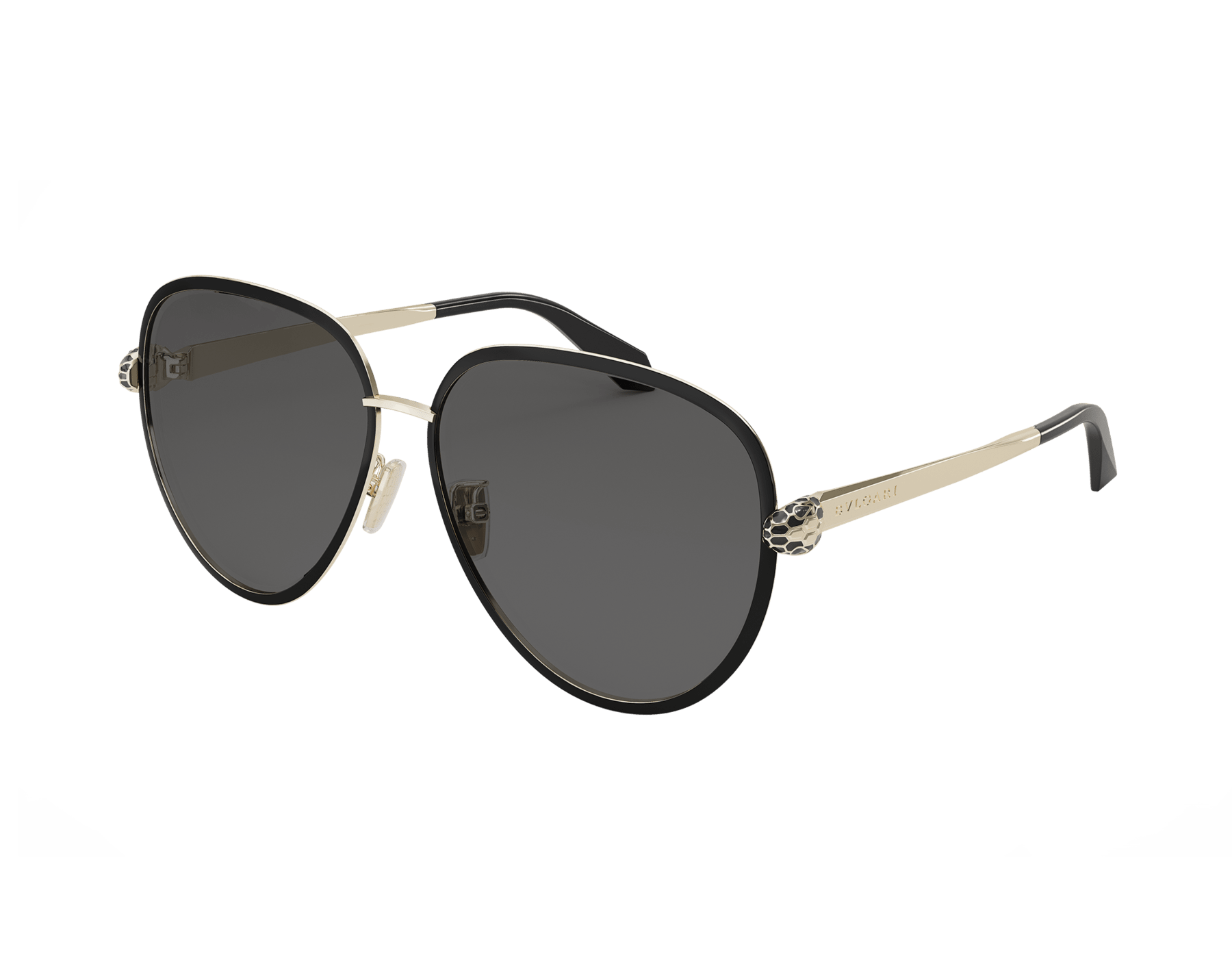 Serpenti Forever pilot metal sunglasses with enamelled snakehead embellishment on the temples 904370 image 1