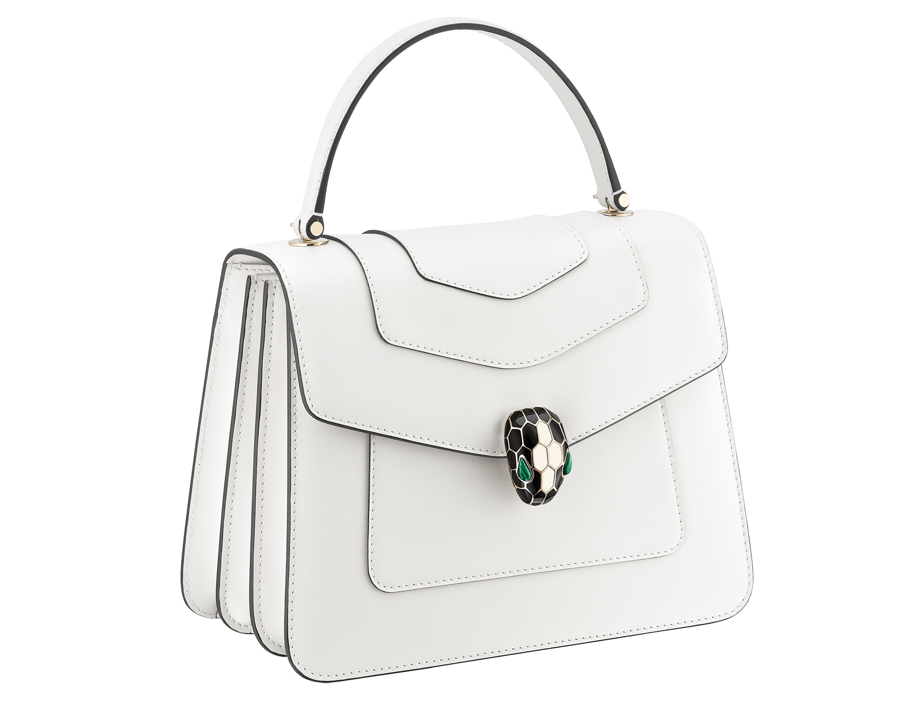 white bulgari bag